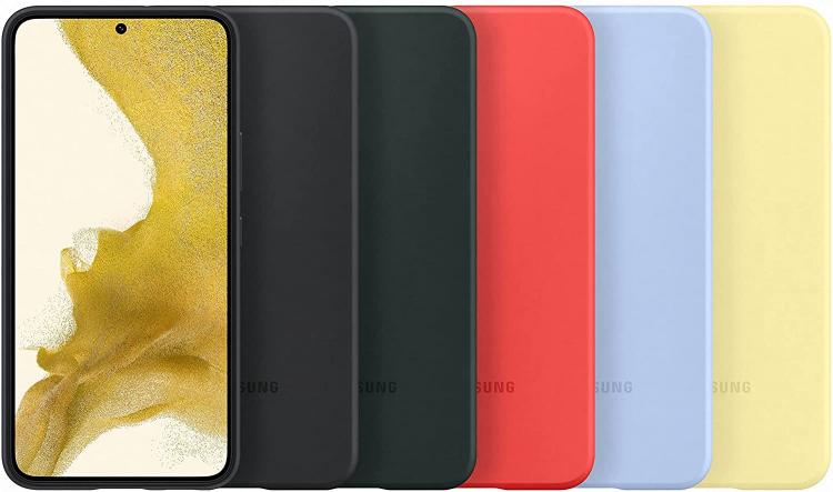 Samsung Silicone Cover Galaxy S22 Yellow Cellulare Custodia Giallo Morbida 5G