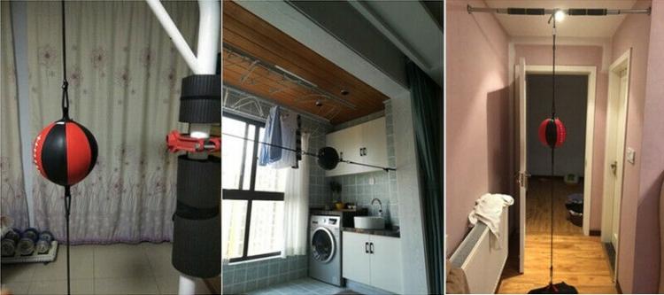 Hb Palla Tesa Sacco Boxe Elastico Colpitore Taekwondo Speed Ball Pugilato Rosso