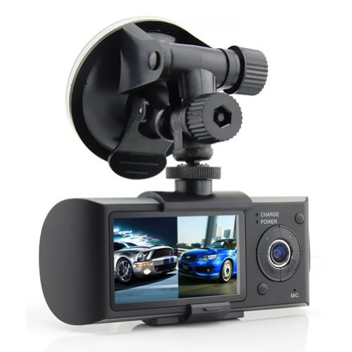 Dvr Gps Doppia Telecamera Auto Registratore Videocamera Strada Incidente Monitor