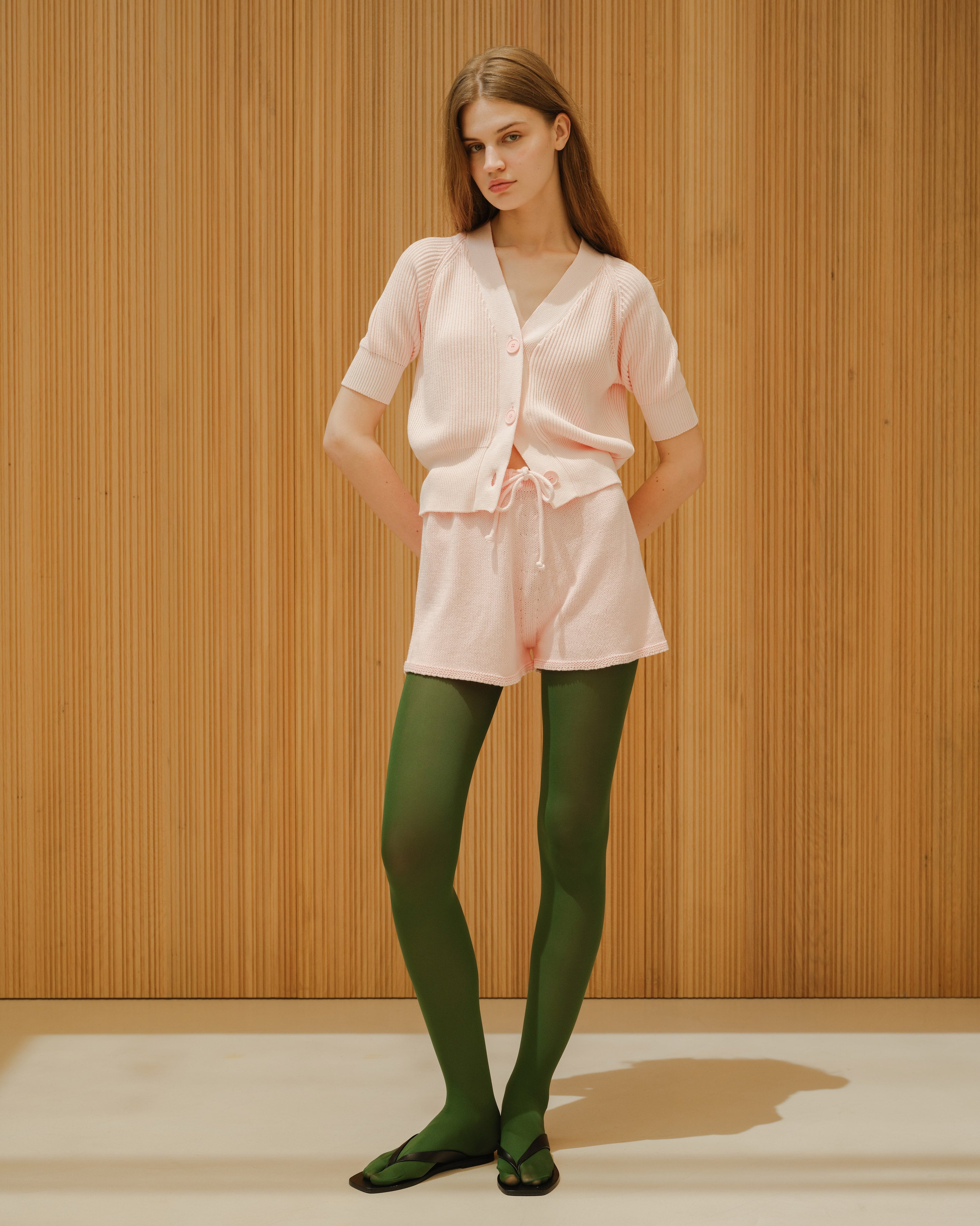 Fine Cotton Shorts with Drawstrings (3D-Knit)