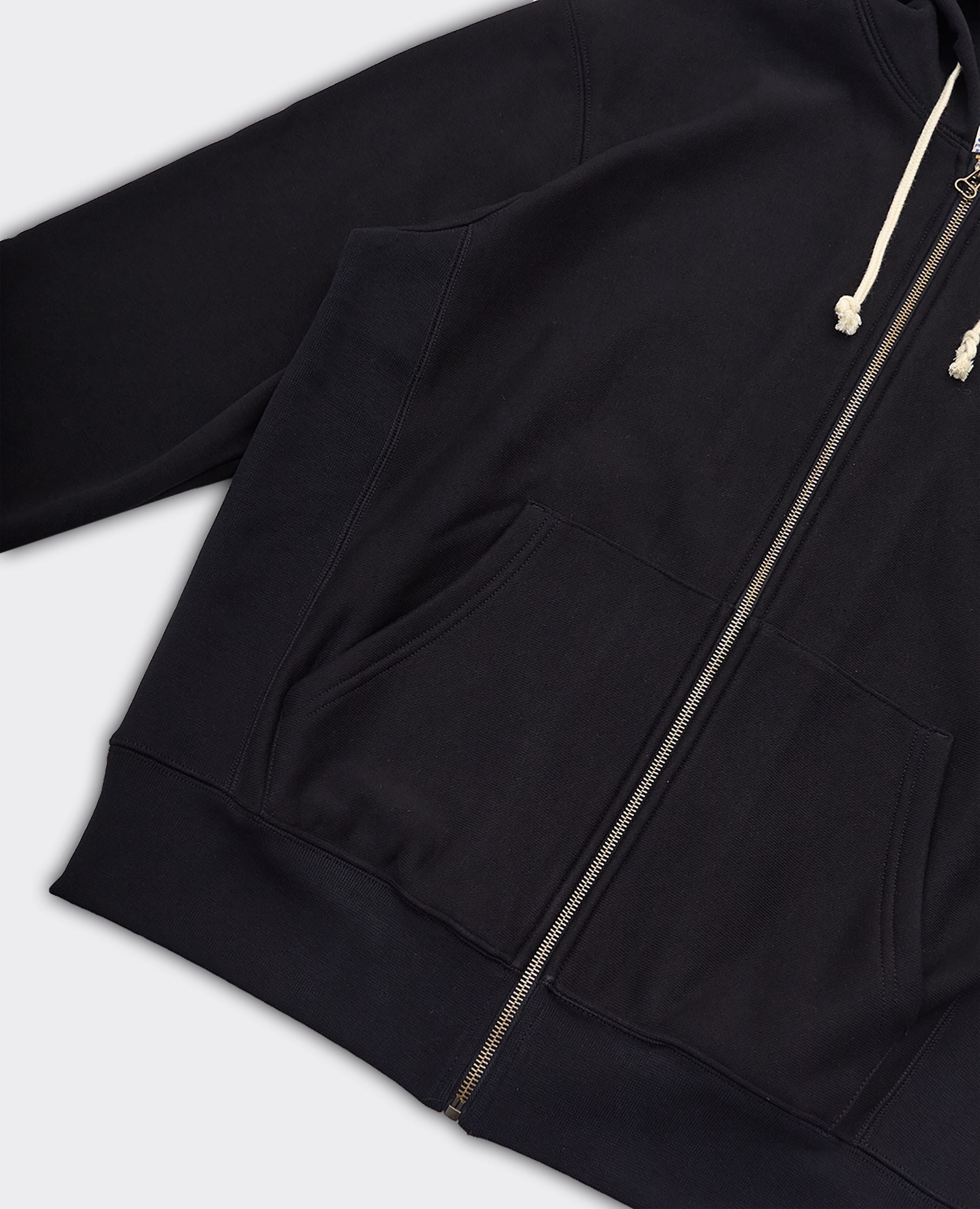 Felpa con Cappuccio Full Zip Nera