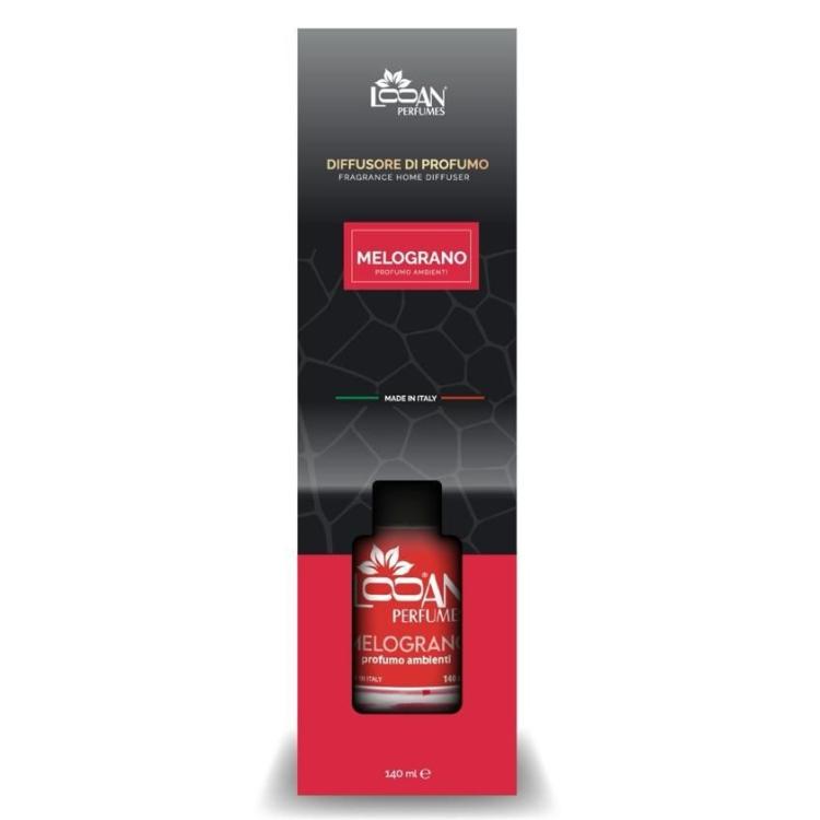 Looan Profumatore Ambiente Con Bastoncini 140Ml Diffusore Profumo Casa Melograno