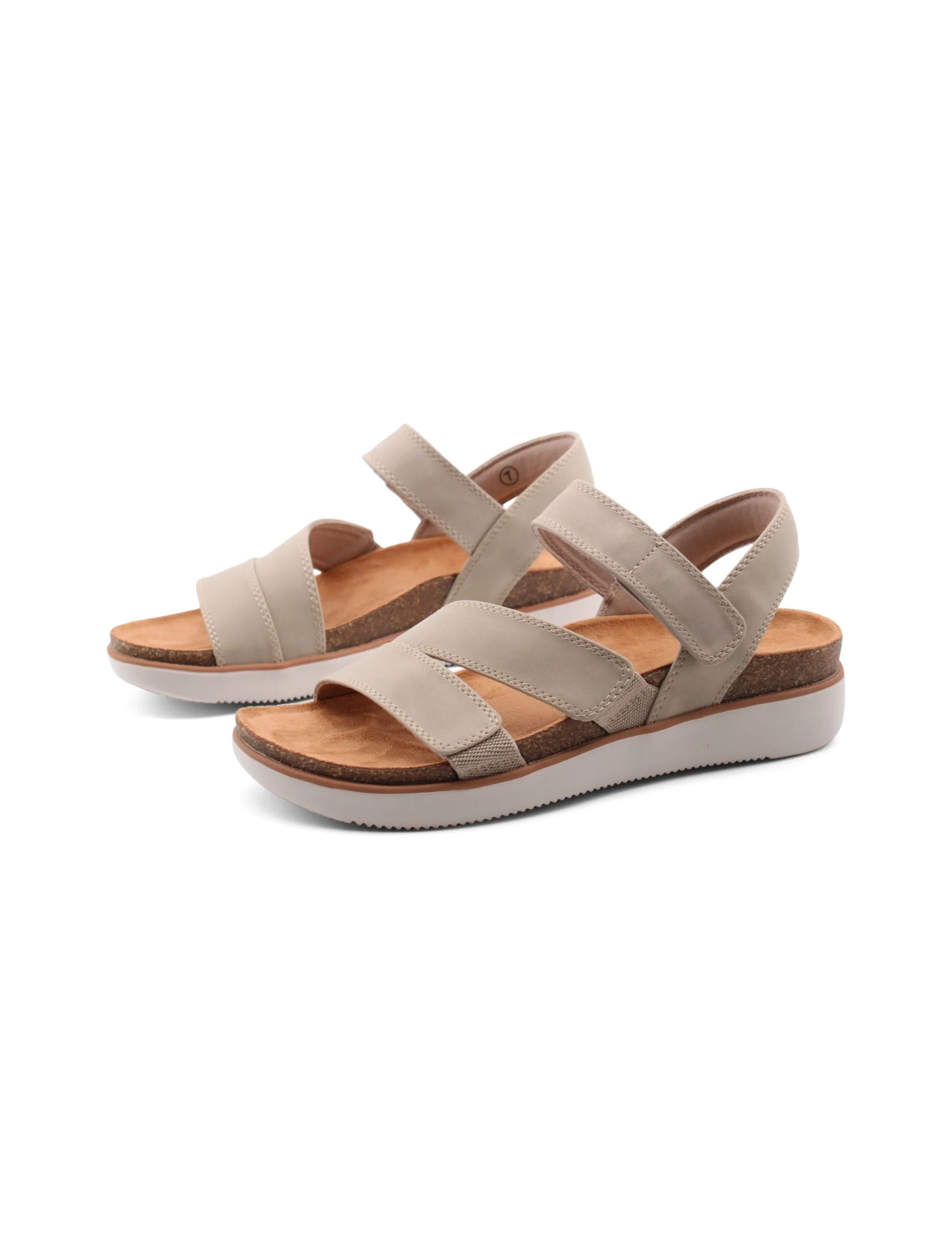 Skechers Lifted Comfort 163252/TPE Taupe – Sandali Donna Vegan Memory Foam