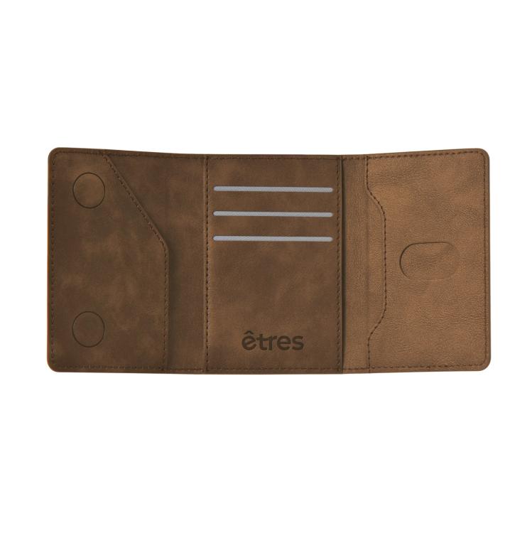 Etres Smart Wallet Portafoglio Slim Porta Carte Di Credito Iphone Mag Safe Brown
