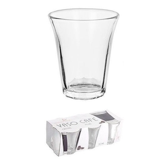 Set 6 Bicchieri Tazzine Per Caffè Espresso Vetro Trasparente Shot Cicchetti