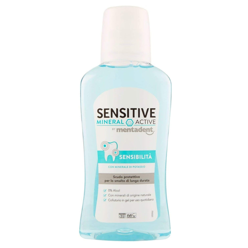 Mentadent Collutorio Sensitive Mineral Active Protezione Sensibilità Denti 300ml