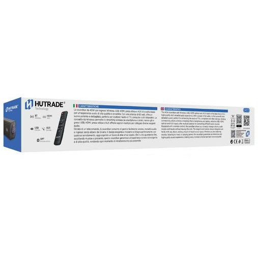 Hutrade Sr03 Soundbar Tv 180W 220V Wireless Bt Hdmi Aux Ottica 60W + Telecomando