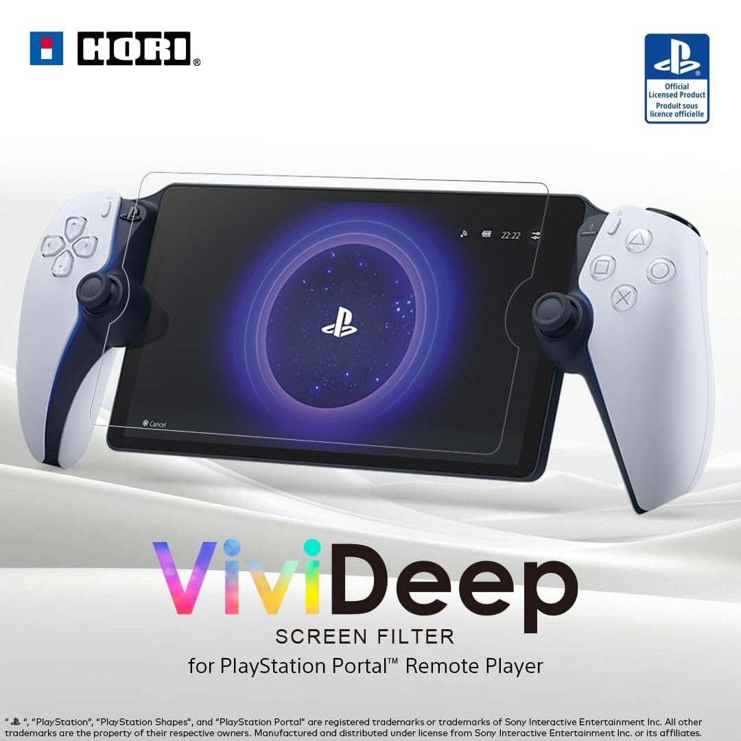 HORI ViviDeep - Pellicola Protettiva per lo Schermo della PlayStation Portal Remote Player – Licenza Ufficiale Sony