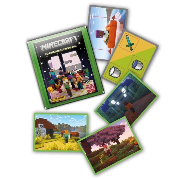 Panini Minecraft Celebration Pack 5 Bustine Da 5 Figurine 25 Sticker Per Album