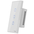 Sonoff Interruttore Smart Wifi 3 Canali Alexa Google In Vetro Scatola 503 Bianco