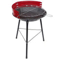 Bbq Barbecue Tondo A Carbonella Legna Metallo Giardino Griglia Paravento Grill