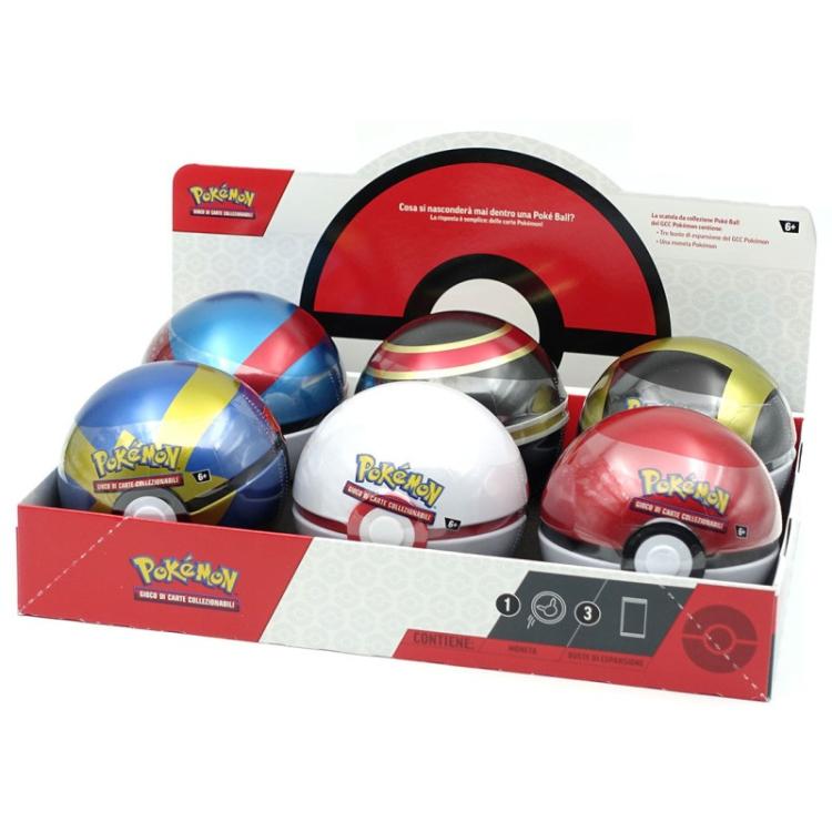Pokemon Poké Ball Tin (Best Of 2021) Tgc Gcc Carte Ita (Sfera A24 Bianca/Rossa)