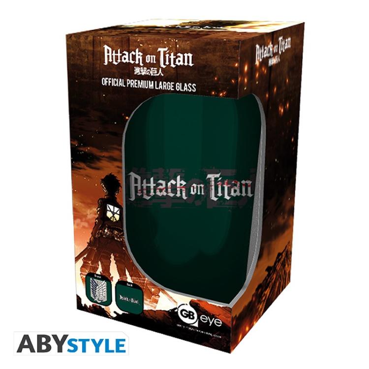 Gb Eye Bicchiere In Vetro (Attack On Titan) "Large Glass Scout" Tazza Caffè Vaso