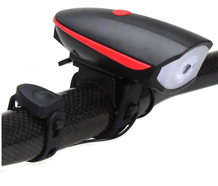 Luce Anterior Bici Led Torcia Fanale Faro Bicicletta Campanello Tromba Elettrico