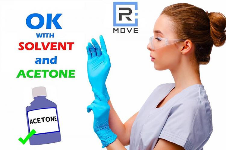 100 Guanti Monouso In Nitrile Blu Senza Polvere/Lattice Uso Medico E Alimenti XL