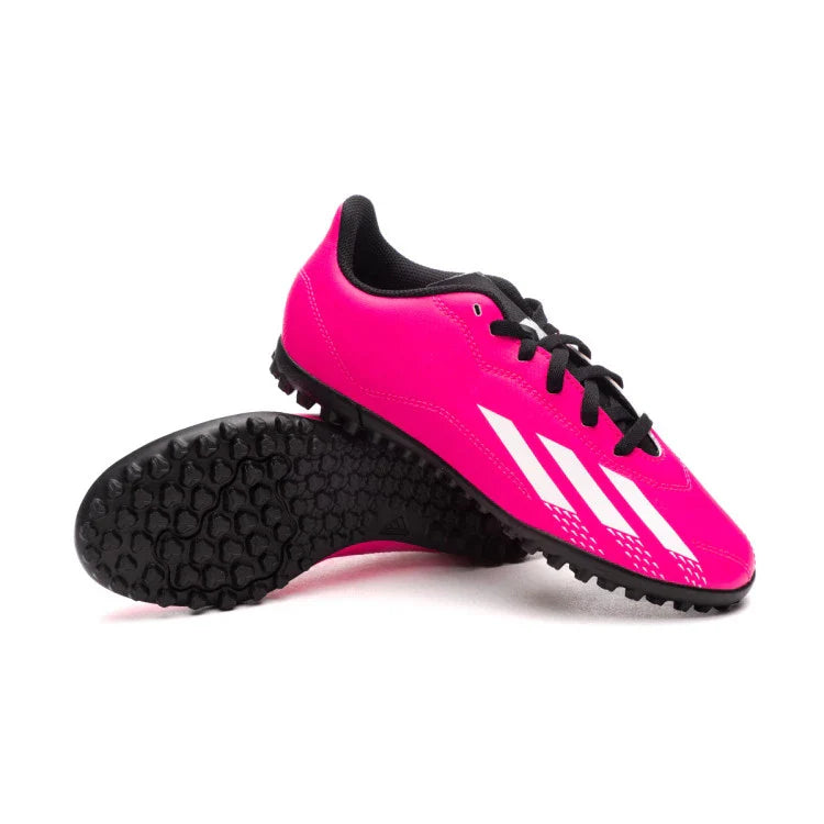 Adidas scarpa da calcetto per ragazzi X Speedportal.4 TF GZ2446 rosa-bianco-nero
