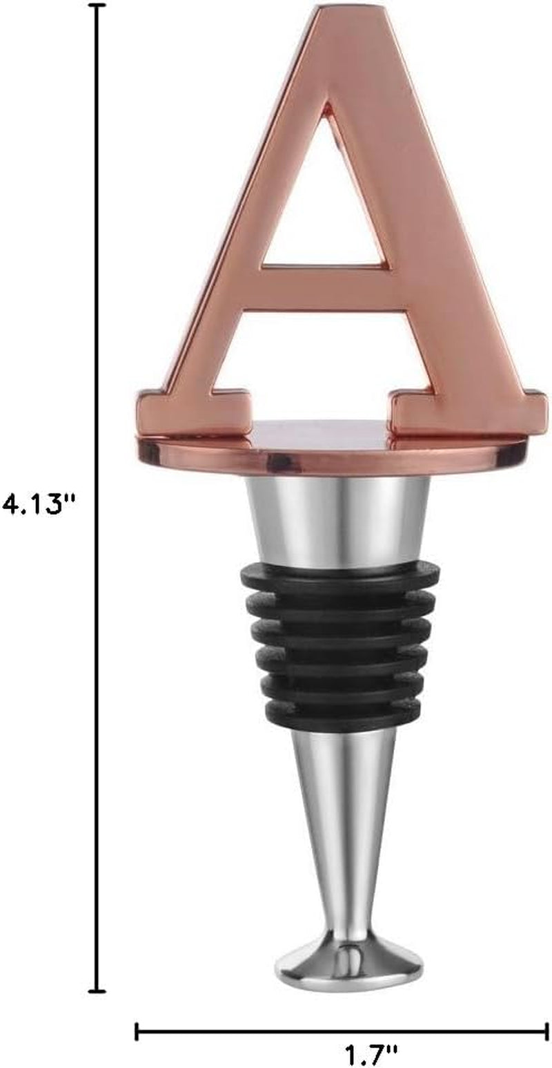 Wine Bottle Stopper, Prosecco Stopper, Rose Gold Wine Stopper, Personalised Champagne Stopper, Initial Wine Stopper, Funny Prosecco Gift, Wine Lovers Gift, Kitchen Decor, Letter A