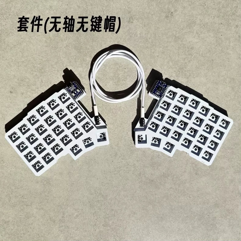 Silakka54 Split Keyboard Wired Hot Swap Support QMK/VIAL Keyboard Ergonomics Rp2040Zero Customized PC Gamer Accessories
