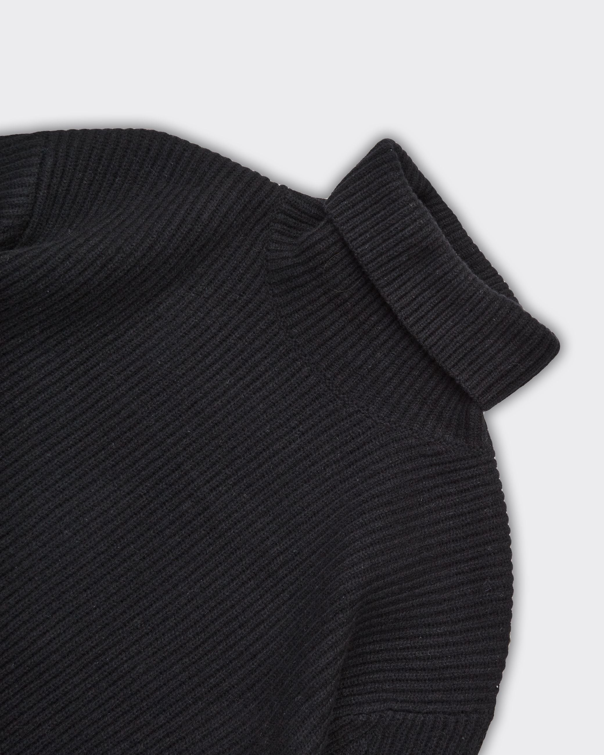 Maglione Eddie Knit Rib Rollneck Nero