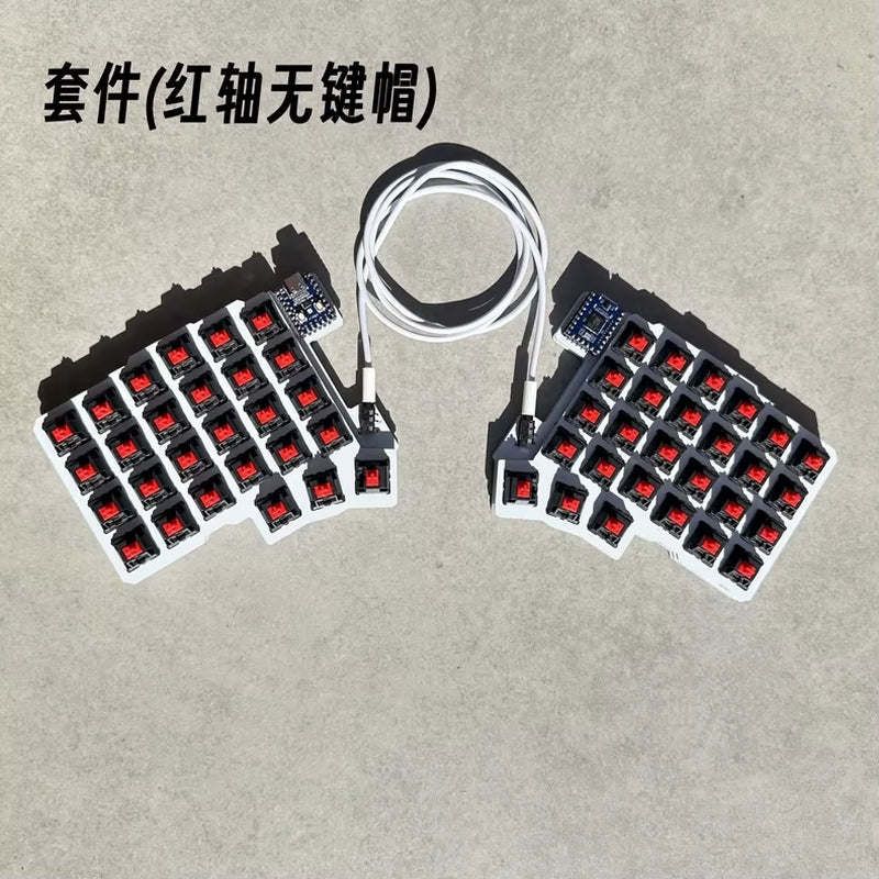 Silakka54 Split Keyboard Wired Hot Swap Support QMK/VIAL Keyboard Ergonomics Rp2040Zero Customized PC Gamer Accessories