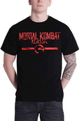 Rubberroad T-Shirt Mortal Kombat Klassic Ufficiale Nero/Rosso L Di Cotone Ps4