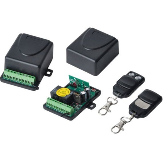 Kit Ricevitore Relè+ 2 Telecomandi Universale Radiocomando 433Mhz Cancelli Luci