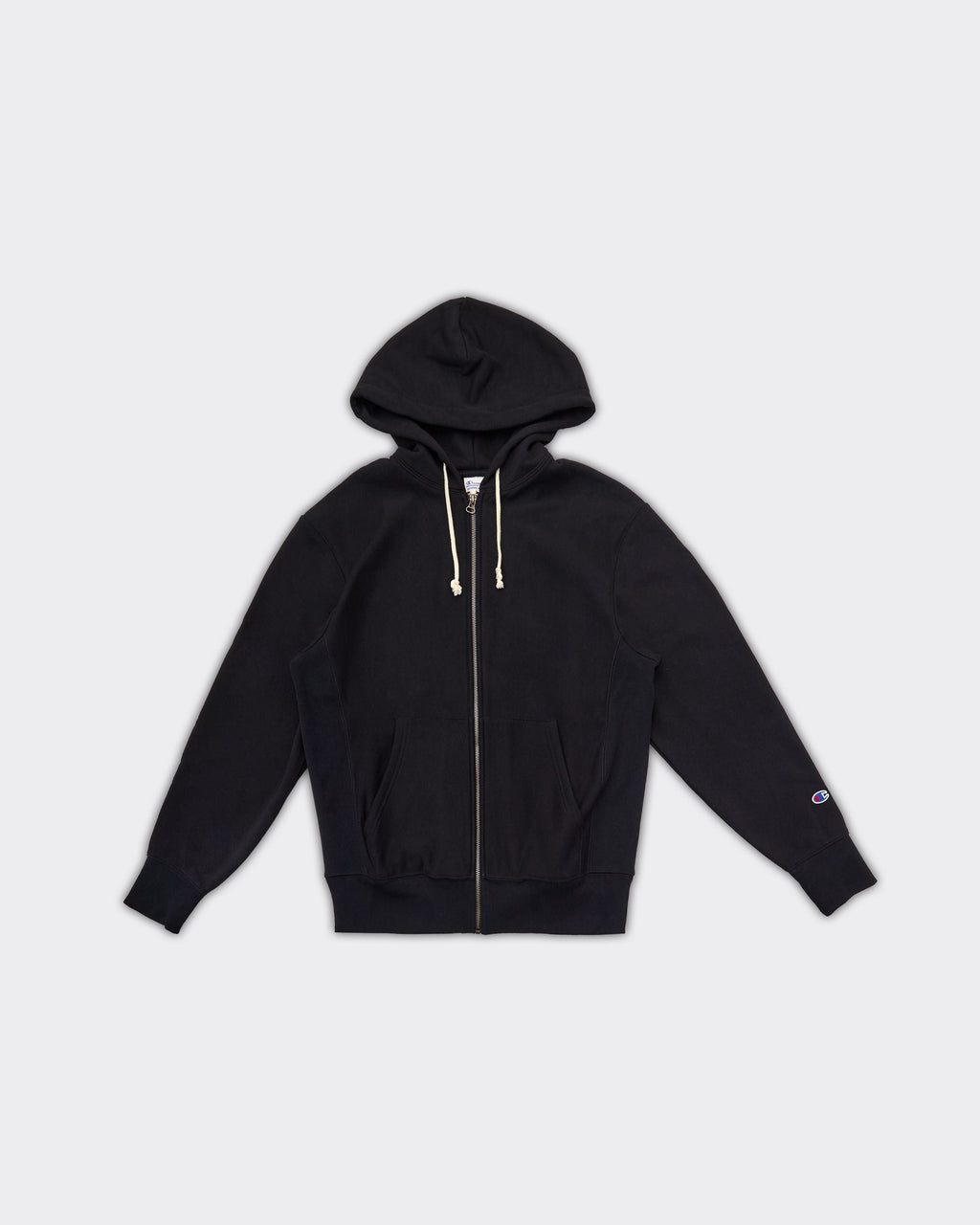 Felpa con Cappuccio Full Zip Nera