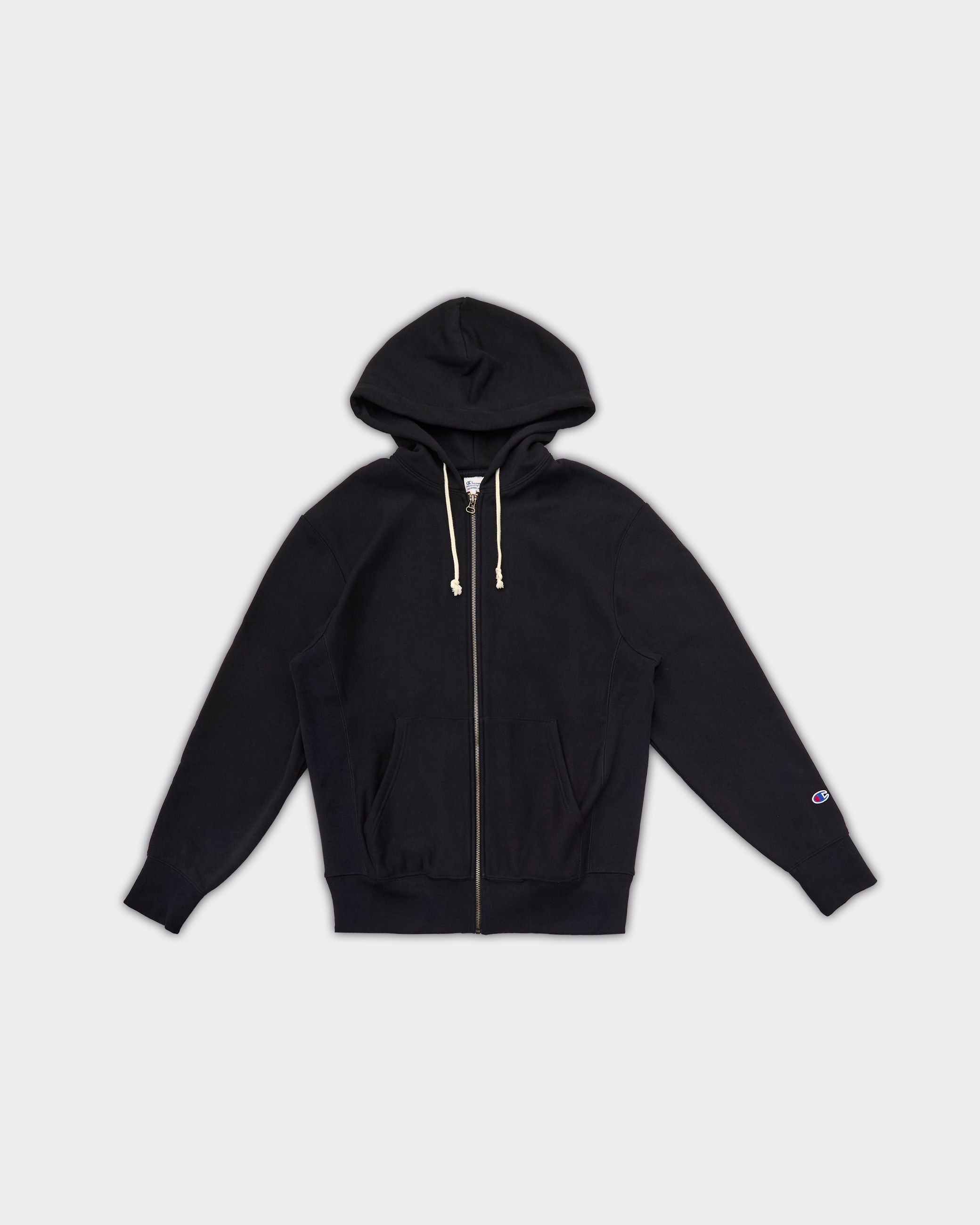 Felpa con Cappuccio Full Zip Nera