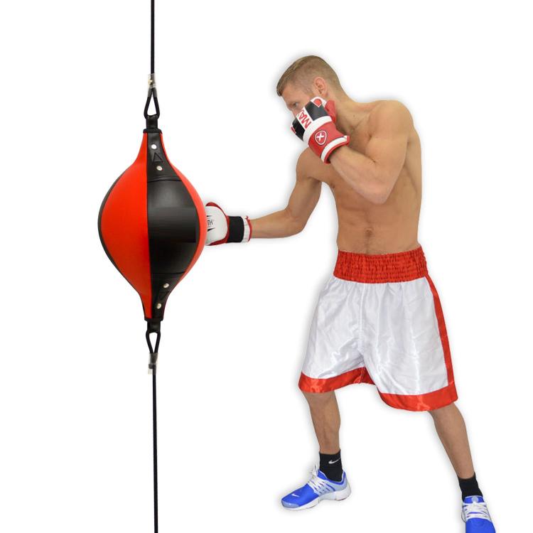 Hb Palla Tesa Sacco Boxe Elastico Colpitore Taekwondo Speed Ball Pugilato Rosso