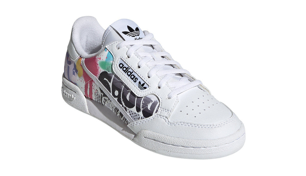 Adidas Originals scarpa sneakers da ragazzo Continental 80 EE6484 bianco