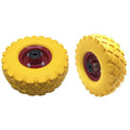2pz Ruota Piena in Gomma per Cariola Carrello Cuscinetto 260lb 200kg 4.10/3.50-4