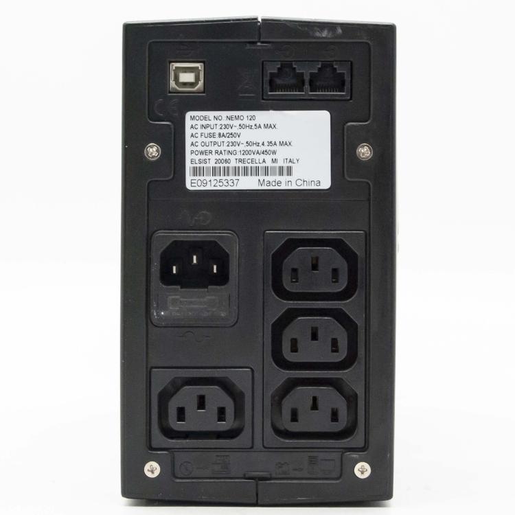 Elsist Nemo 2.0 65 Ups 650Va 330W Gruppo Di Continuita' Con Display E Software