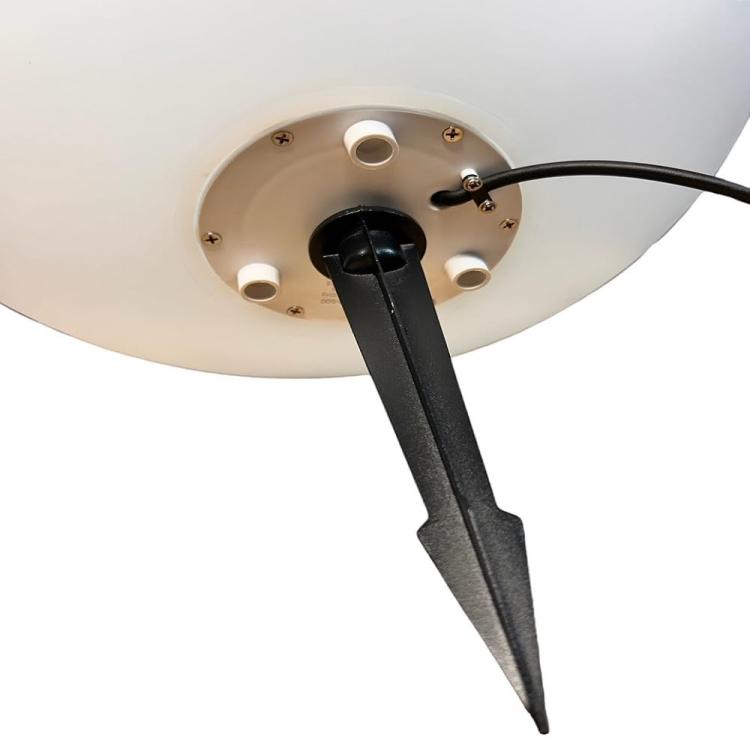 Lampada Sfera Da Giardino Ø 40Cm Luce Esterno Palla Terra E27 Bianco + Picchetti Illuminazione Sentiero Faro Arredamento Feste