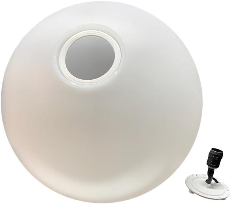 Lampada Sfera Da Giardino Ø 30Cm Luce Esterno Palla Terra E27 Bianco + Picchetti Illuminazione Sentiero Faro Arredamento Feste