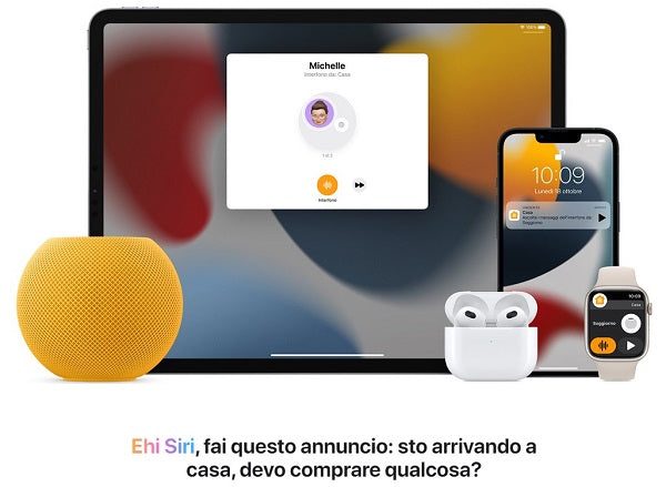 APPLE HOMEPOD MINI SPACE GREY SIRI ASSISTENTE VOCALE SPEAKER GRIGIO MY5G2SM/A