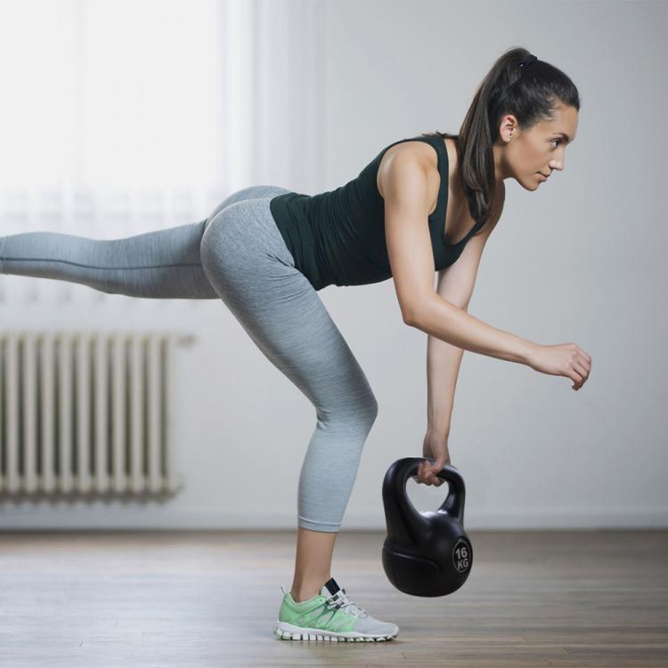 Kettlebell Manubrio Peso Pesi Pvc Ghiria Per Palestra Crossfit Fitness Mma -16Kg