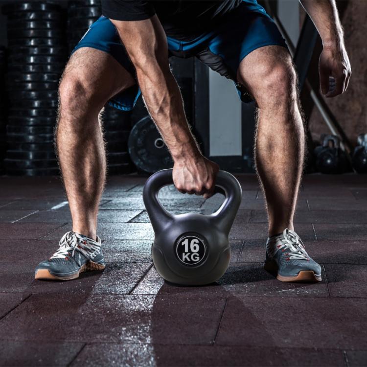 Kettlebell Manubrio Peso Pesi Pvc Ghiria Per Palestra Crossfit Fitness Mma -16Kg