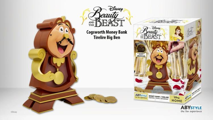 Abystyle Salvadanaio Disney The Beauty And The Beast Cogsworth Monete