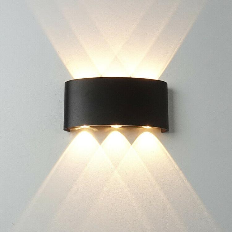 APPLIQUE PARETE LED NERO 18W LUCE FREDDA 6500K INT/ESTERNO UP&DOWN IMPERMEABILE