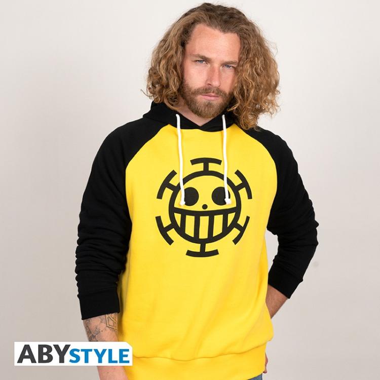 ABYSTYLE - ONE PIECE: SWEAT REPLICA TRAFALGAR LAW FELPA UOMO CON CAPPUCCIO TG. M