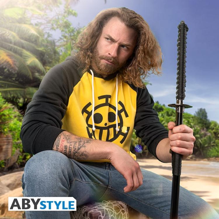 ABYSTYLE - ONE PIECE: SWEAT REPLICA TRAFALGAR LAW FELPA UOMO CON CAPPUCCIO TG. M