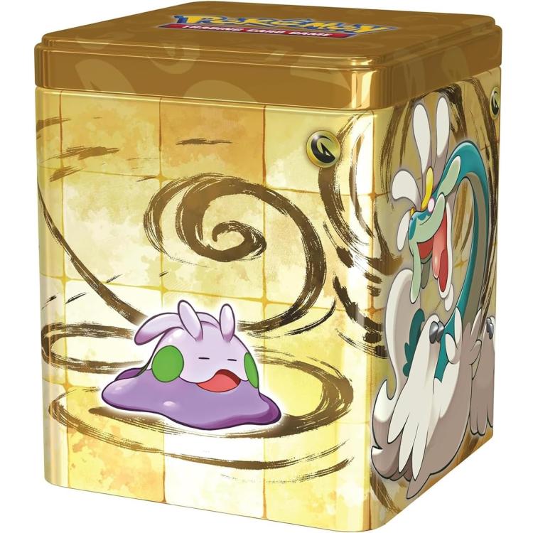 Pokemon Stacking Tin 2024 Tcg Gcc Scatola Impilabile Metallo Gioco Card Oro It