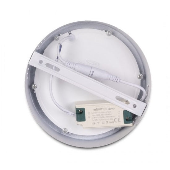 Plafoniera Esterno A Led Faretto Faro Pannello Rotondo | 12W Luce Naturale 4000K