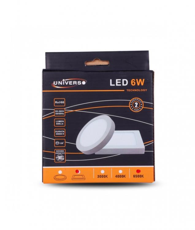 Plafoniera Esterno A Led Faretto Faro Pannello Quadrato | 6W Luce Naturale 4000K