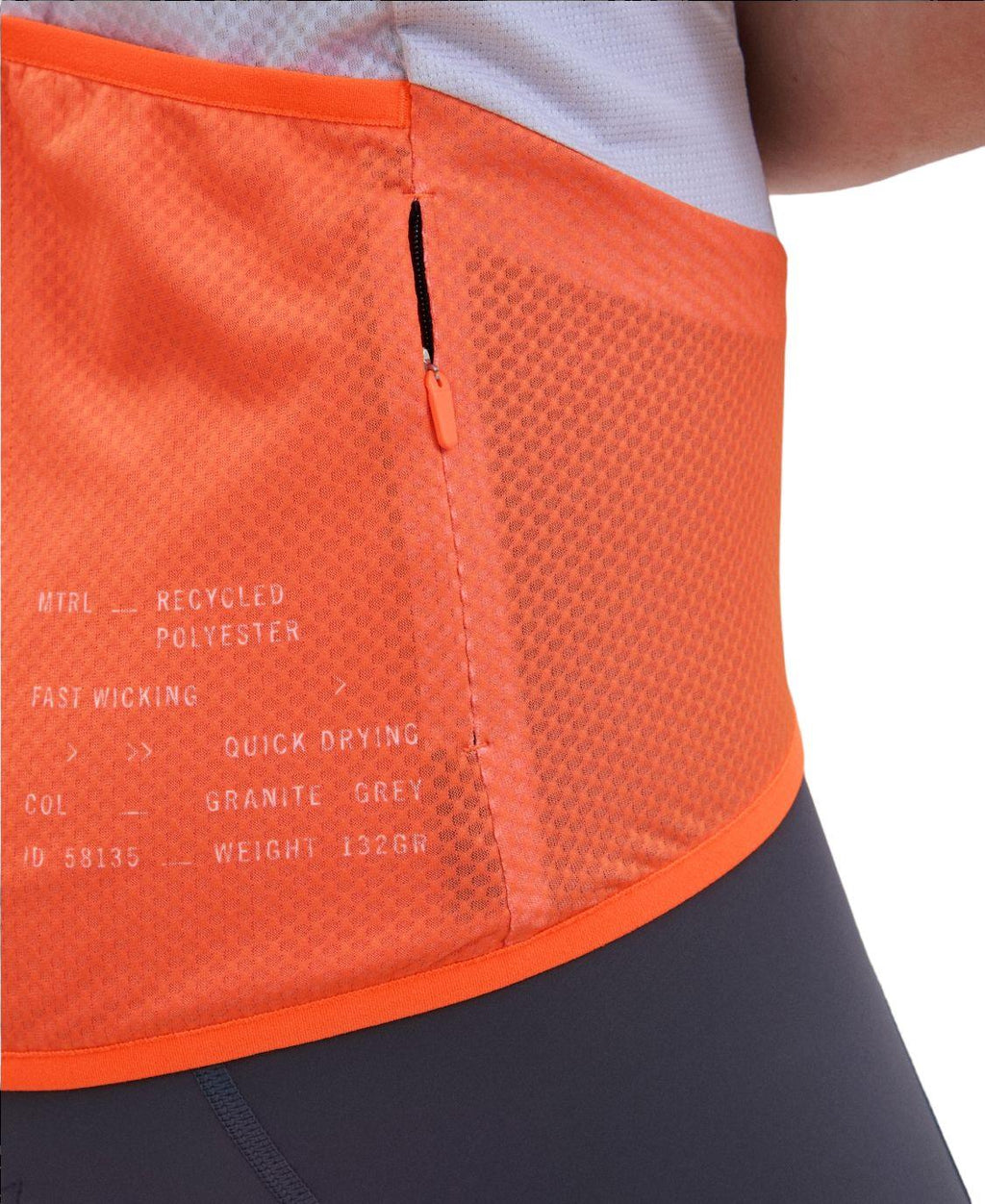 T-shirt Essential Road Logo Uomo Granite Grey/Zink Orange