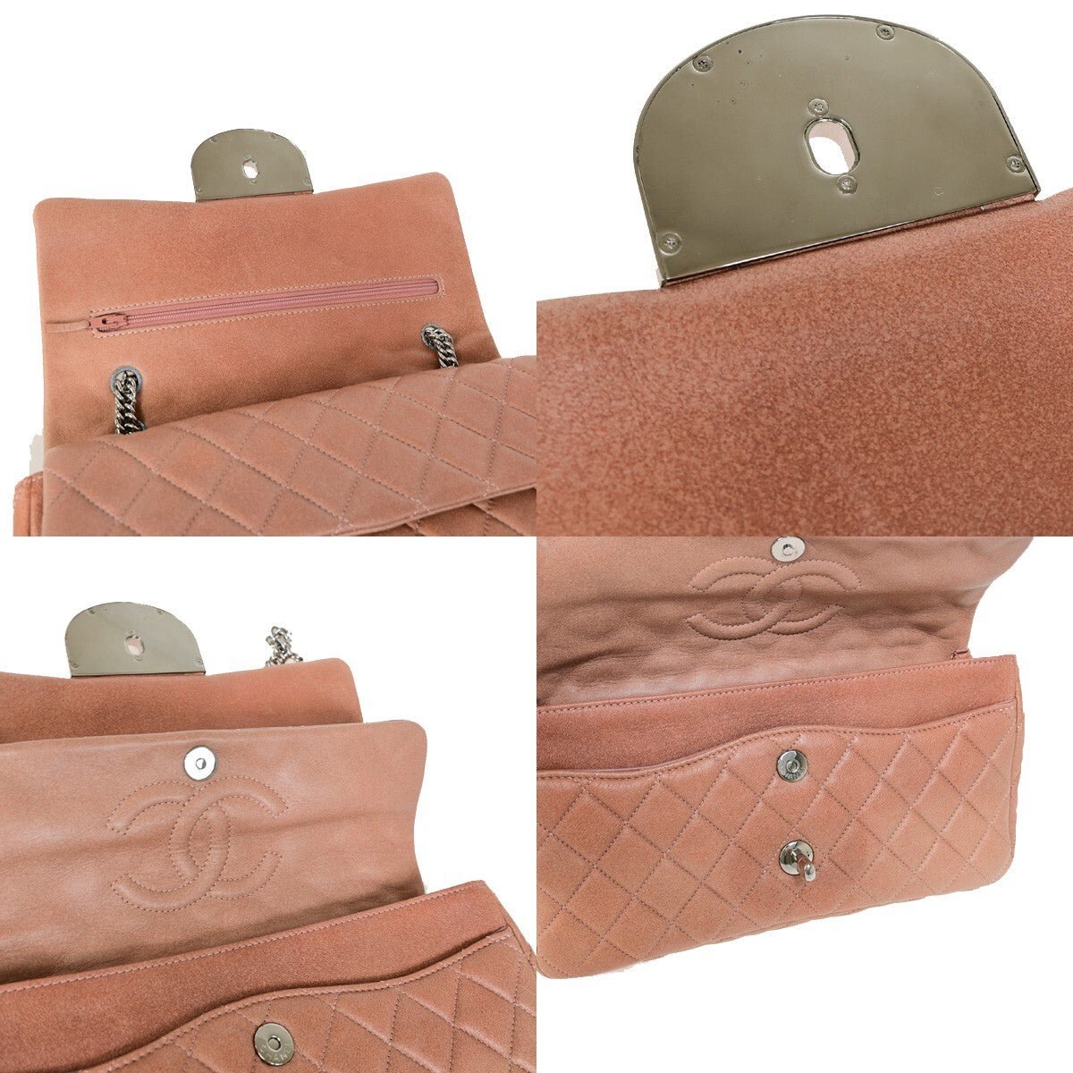 Chanel Classic Double Flap Medium in Pelle Rosa – Hardware Argento