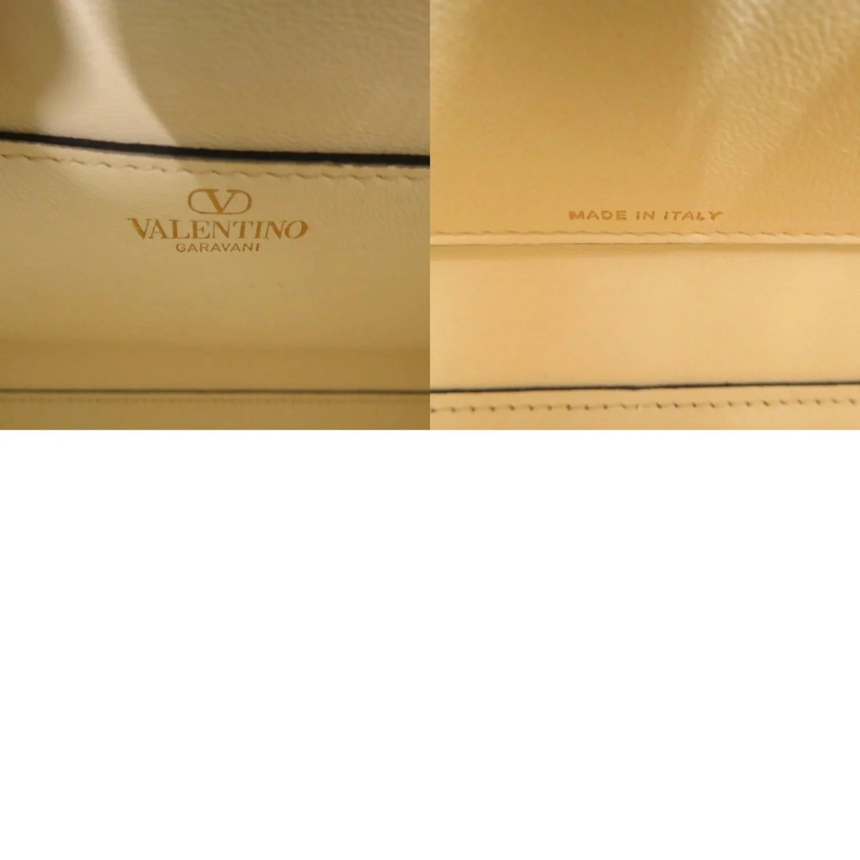 Borsa a mano Valentino Garavani V-Sling in pelle avorio 0250Valentino