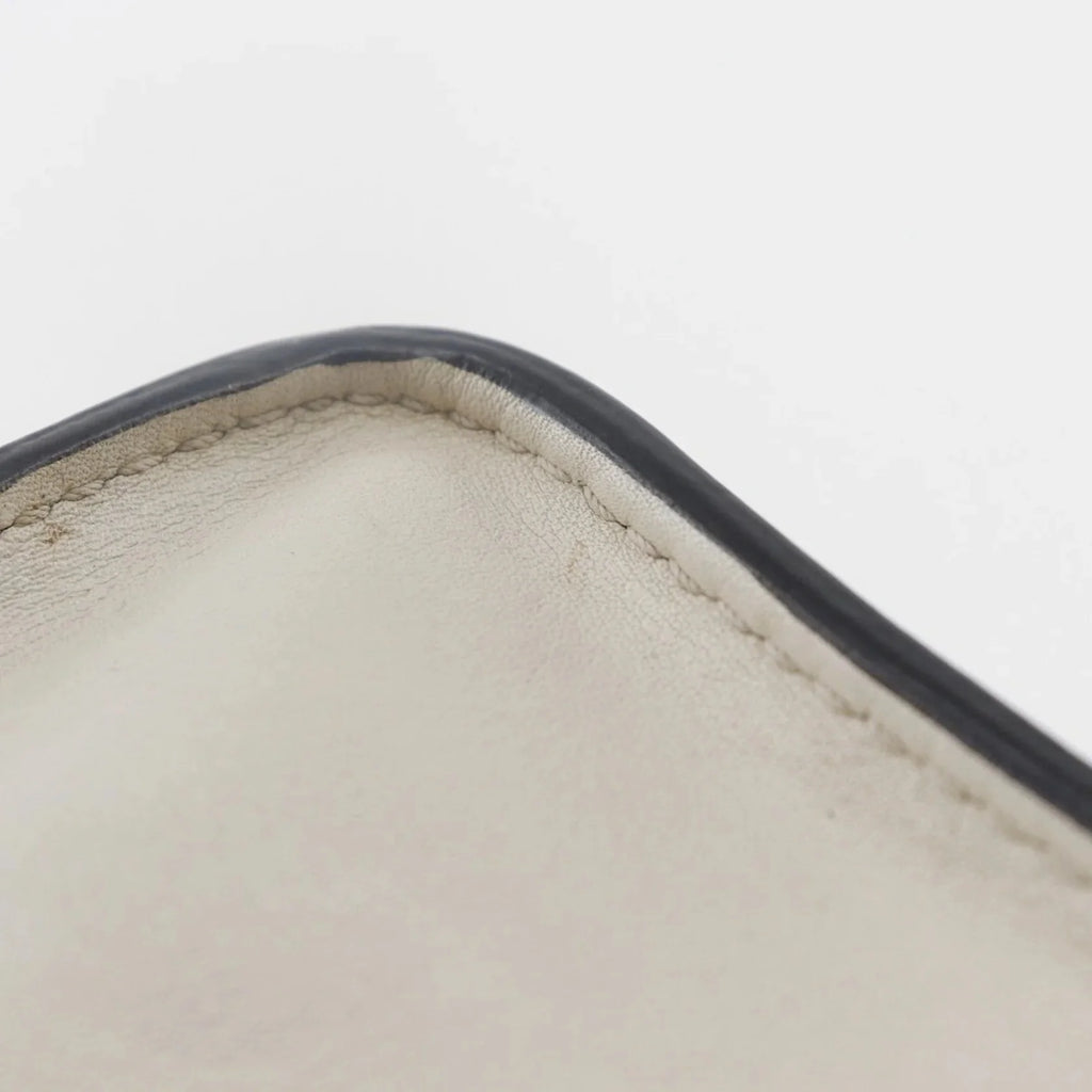 Céline Nano Luggage in Pelle Tricolore – Nero, Marrone e Bianco Sporco