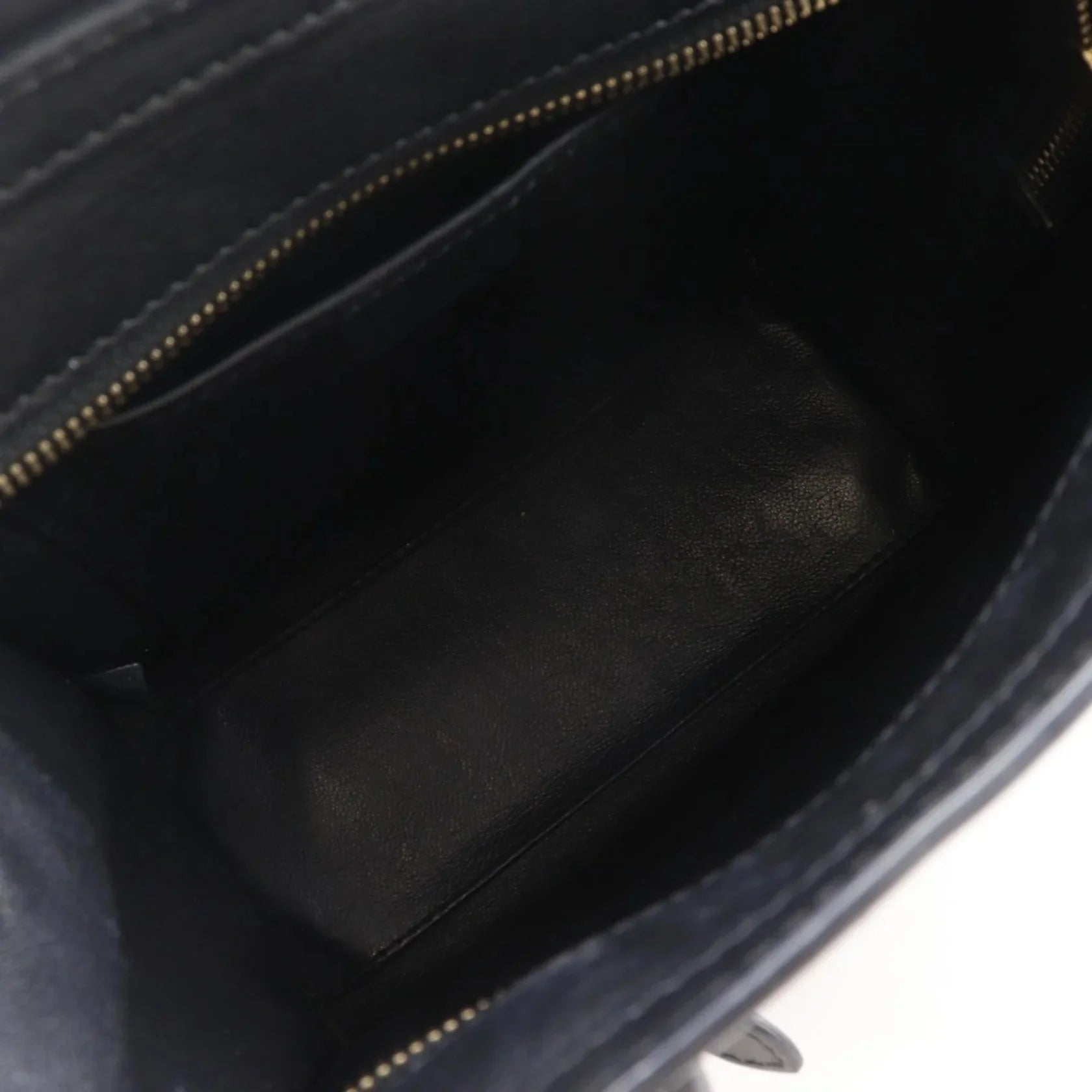 Céline Nano Luggage in Pelle Tricolore – Nero, Marrone e Bianco Sporco