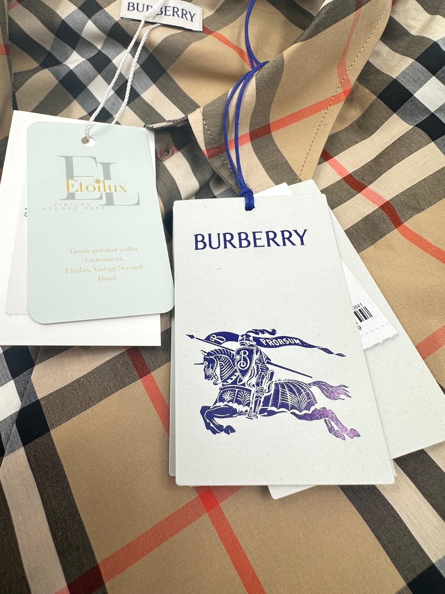 Burberry Camicia Check Cotton Beige – Taglia L – Nuova con Cartellino